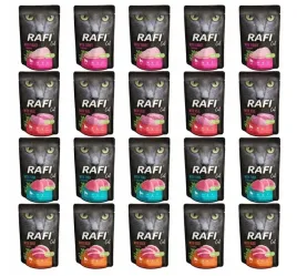 mokra-karma-dla-kota-rafi-mix-4-smakow-40x100g