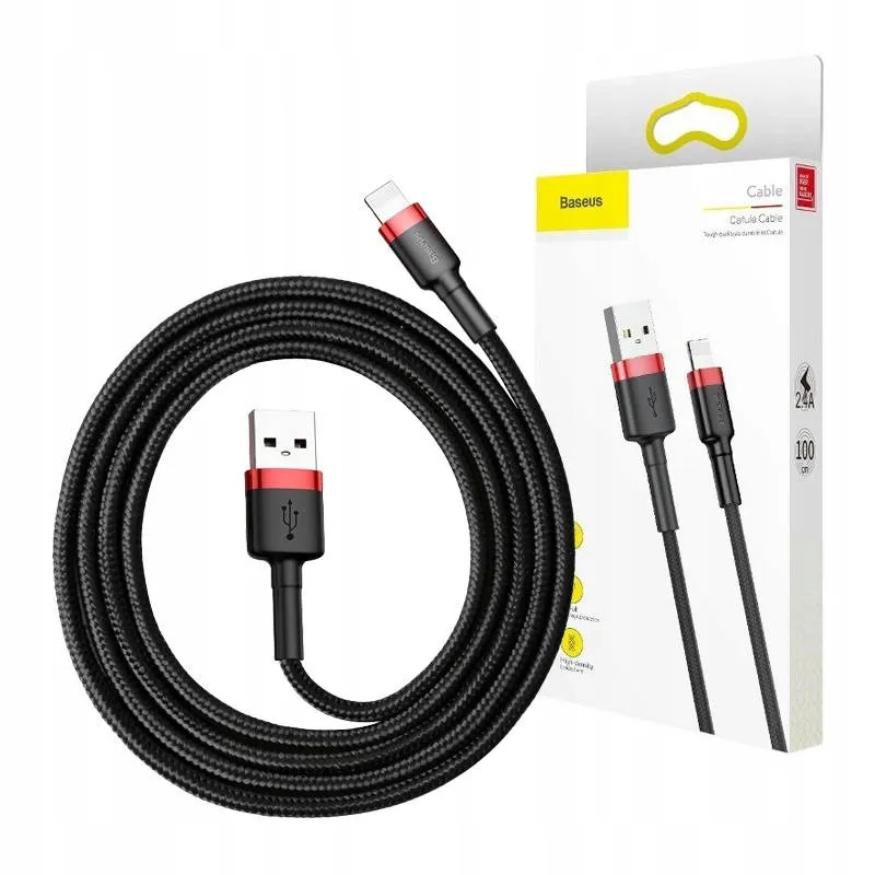 kabel-lightning-usb-baseus-cafule-2a-3m-czarno-czerwony-stan-nowy