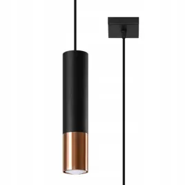sollux-lampa-wiszaca-loopez-gu10-czarny-miedziany