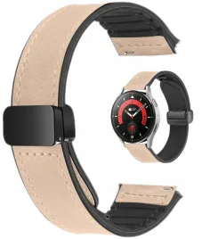 bezowy-magnetyczny-pasek-opaska-18mm-do-zegarkow-huawei-fosiil-garmin
