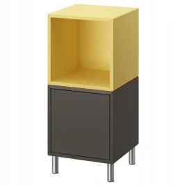 ikea-eket-kombinacja-szafek-ciemnoszary-bladozolty-metal-35x35x80-cm