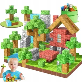 klocki-magnetyczne-100-elem-zestaw-pierwotny-las-dla-dzieci-swietny-prezent