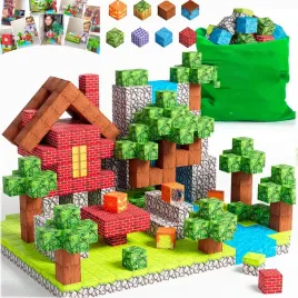 magnetycznych-klockow-konstrukcyjnych-minecraft-las-zabawka-logiczna-100el