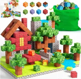 klocki-magnetyczne-lesny-zamek-bloki-budynki-rosliny-100elementow