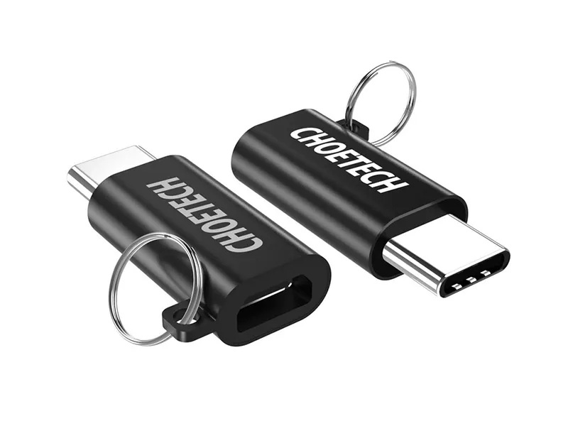 adapter-przejsciowka-choetech-micro-usb-usb-c-typ-c-czarny-stan-nowy