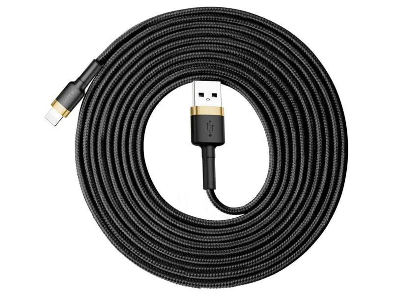 kabel-baseus-cafule-usb-lightning-do-iphone-ipad-ipod-2a-3m-zloty-stan-nowy