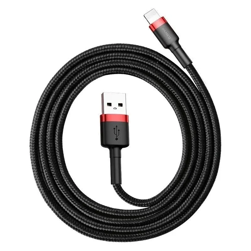 kabel-lightning-usb-baseus-cafule-2a-3m-czarno-czerwony-stan-nowy