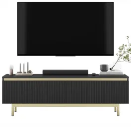 szafka-rtv-glamour-komoda-ryflowane-fronty-czarny-mat-zlote-akcenty-140-cm