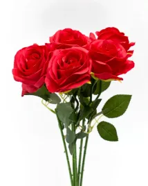 roze-czerwone-sztuczne-kwiaty-50cm-bukiet-komplet-5-szt