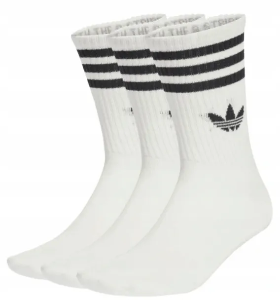SKARPETY ADIDAS BAWEŁNIANE UNISEX ROZMIAR 41-44 BIAŁE ZA KOSTKĘ 3 PARY