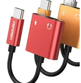 denmen-adapter-hf-jack-3-5-typ-c-czerwony