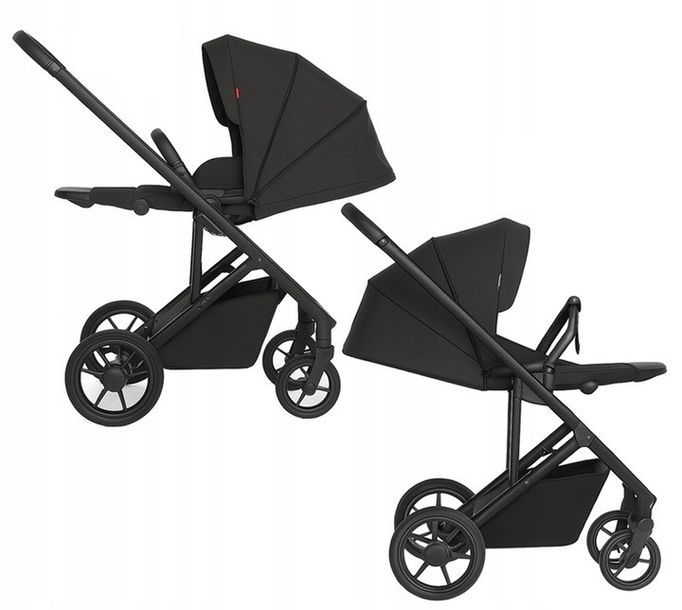 Фото - Візочок Carrello WÓZEK SPACEROWY ALFA MIDNIGHT BLACK REGULACJA AKCESORIA 0-22 KG