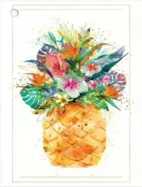 mini-karnet-b8-ananas-z-kwiatami