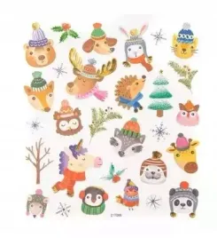 naklejki-swiateczne-zwierzaki-29szt