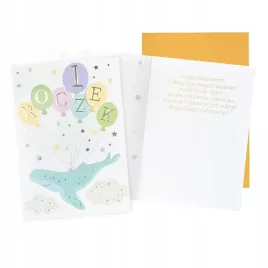 karnet-b6-urodziny-roczek-wieloryb