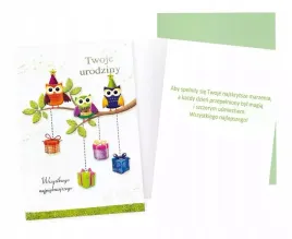 karnet-b6-urodziny-sowy