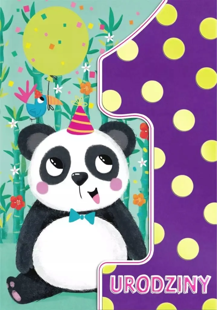 karnet-a5-urodziny-roczek-panda