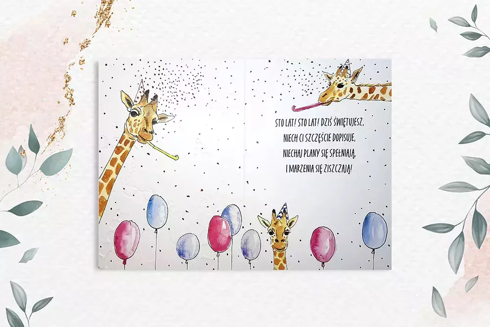 karnet-a5-zyrafy-stan-nowy