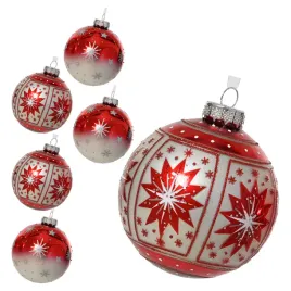 czerwono-biale-bombki-choinkowe-szklane-ozdoby-dekorowane-8-cm-6-szt-mix