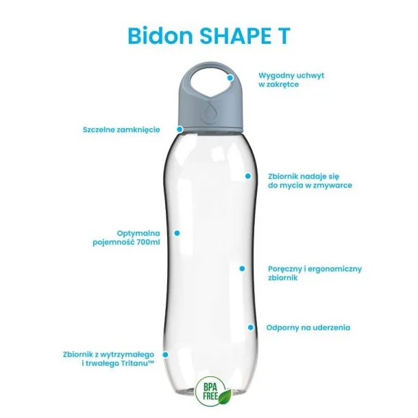bidon-na-wode-dafi-shape-07l-stalowy-stan-nowy