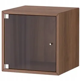 ikea-eket-szafka-scienna-szkl-drzwi-brazowy-orzech-35x35x35-cm