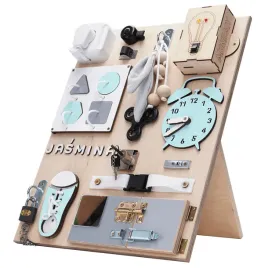 tablica-manipulacyjna-sensoryczna-teddy-room-zarowka-mieta-stojaca-imie