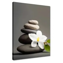 obrazy-30x40-bialy-kwiatek-i-kamienie-spa