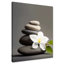 obrazy-40x50-bialy-kwiatek-i-kamienie-spa