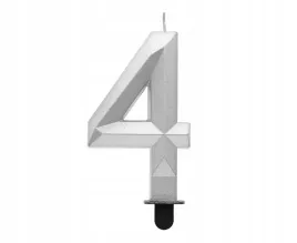 swieczka-cyferka-4-diament-metalik-srebrny-76cm