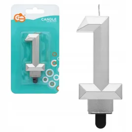 swieczka-cyferka-1-diament-metalik-srebrny-76cm