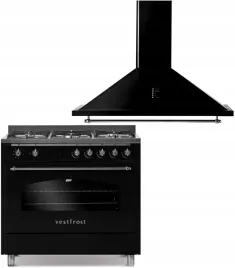 czarny-zestaw-agd-retro-kuchnia-gazowa-okap-kominowy-90cm-wok-vintage