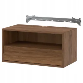 ikea-eket-polka-scienna-na-media-z-listwa-mocuj-brazowy-orzech-70x35x35cm