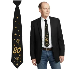 krawat-80-urodziny-glamour-birthday-czarny-43-cm
