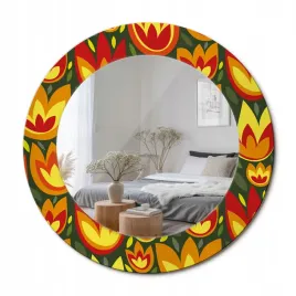 wiszace-lustro-ze-szklana-obramowke-z-nadrukiem-tulipany-retro-fi-50-cm