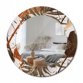 stylowe-okragle-lustro-scienne-z-nadrukiem-na-szkle-liscie-palmowe-fi-50-cm