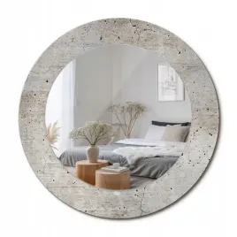 lustro-wiszace-ze-szklana-ozdobna-rama-z-nadrukiem-szary-beton-fi-50-cm