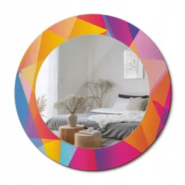 lustro-wiszace-ze-szklana-rama-z-nadrukiem-kompozycja-geometryczna-fi-50-cm