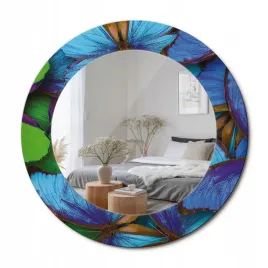 lustro-wiszace-dekoracyjne-z-drukiem-niebieski-i-zielony-motyl-fi-50-cm