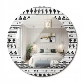 lustro-z-szklana-ozdobna-rama-z-nadrukiem-boho-minimalistyczny-fi-60-cm