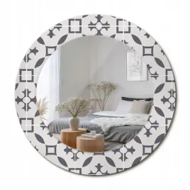 stylowe-okragle-lustro-scienne-z-nadrukiem-na-szkle-wzor-kafelki-fi-50-cm