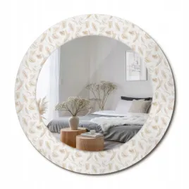 stylowe-okragle-lustro-scienne-z-nadrukiem-na-szkle-ptasie-piora-fi-50-cm