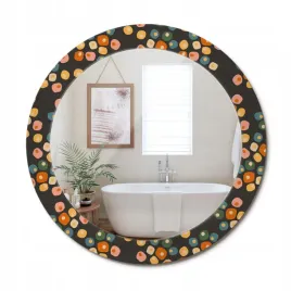 stylowe-okragle-lustro-scienne-z-nadrukiem-na-szkle-kropki-kwiatow-fi-70-cm