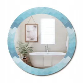 lustro-z-nadrukiem-do-lazienki-sypialni-salonu-niebieski-szewron-fi-70-cm