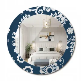 lustro-wiszace-ze-szklana-obramowke-z-nadrukiem-kompozycja-paisley-fi-60-cm