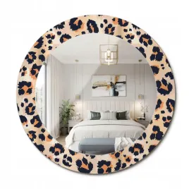 stylowe-okragle-lustro-scienne-z-nadrukiem-na-szkle-wzor-w-cetki-fi-60-cm