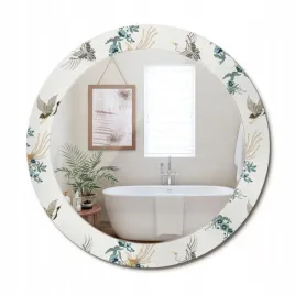 stylowe-okragle-lustro-scienne-z-nadrukiem-na-szkle-chinskie-ptaki-fi-70-cm