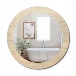 stylowe-okragle-lustro-scienne-z-nadrukiem-na-szkle-jasne-drewno-fi-70-cm