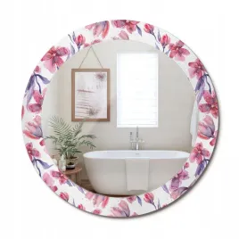 ozdobne-lustro-z-nadrukiem-w-nowoczesnym-stylu-kwiaty-akwarelowe-fi-70-cm