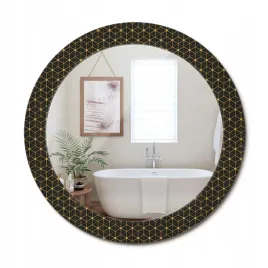 scienne-lustro-z-ozdobna-grafika-na-szkle-geometria-szesciokatna-fi-70-cm