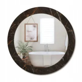 okragle-scienne-ozdobne-lustro-w-szklanej-obramowce-brazowy-marmur-fi-70-cm
